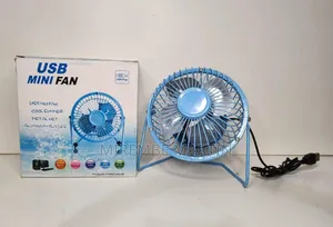 Mini Metal 4" USB Desk Fans - USB Powered Quiet With Free Angle
