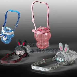 Rabbit Ear Make Sounds Kids Children Plastic Water Bottle