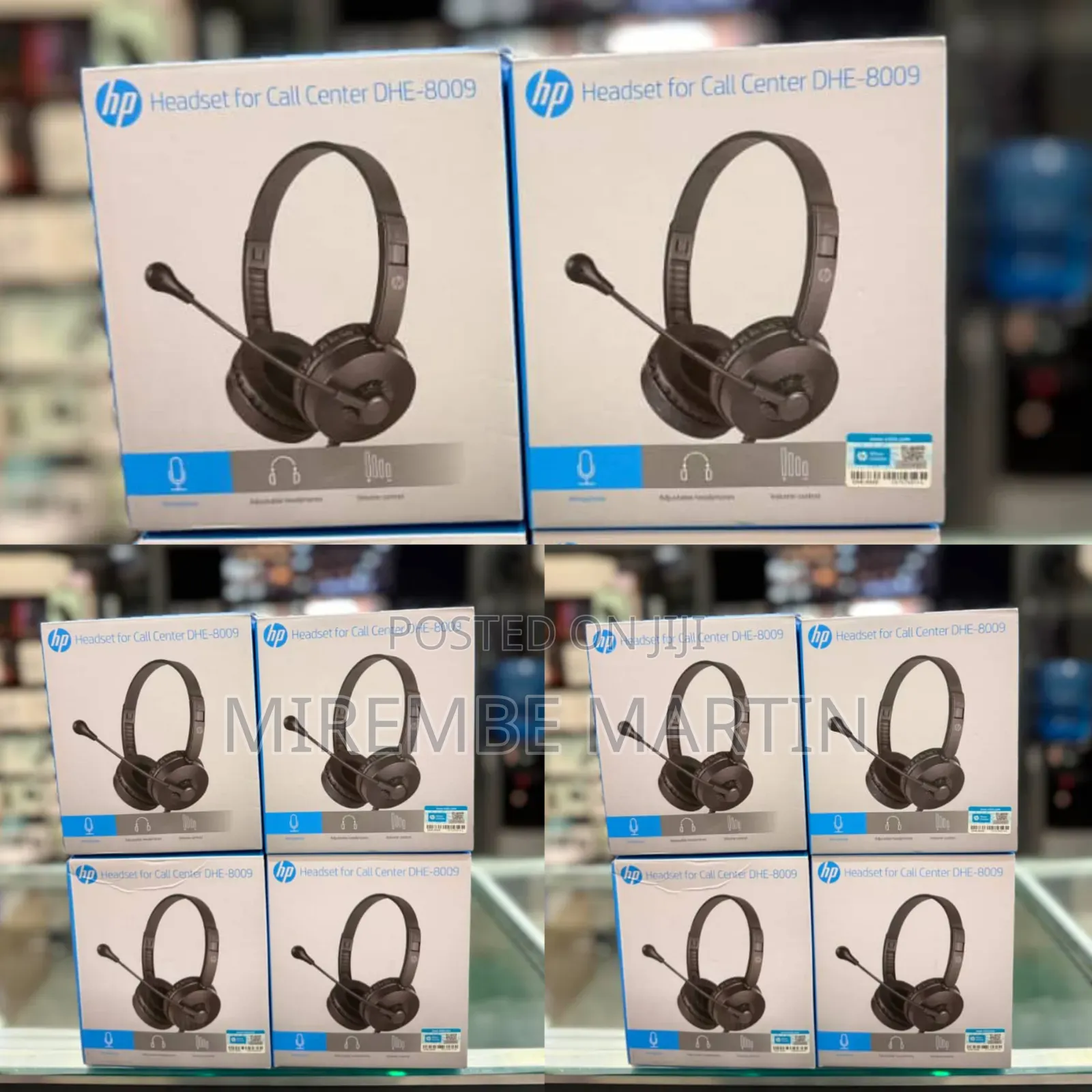 HP DHE-8009 Wired 3.5mm on-Ear Stereo Headset Featuring an Adjustable