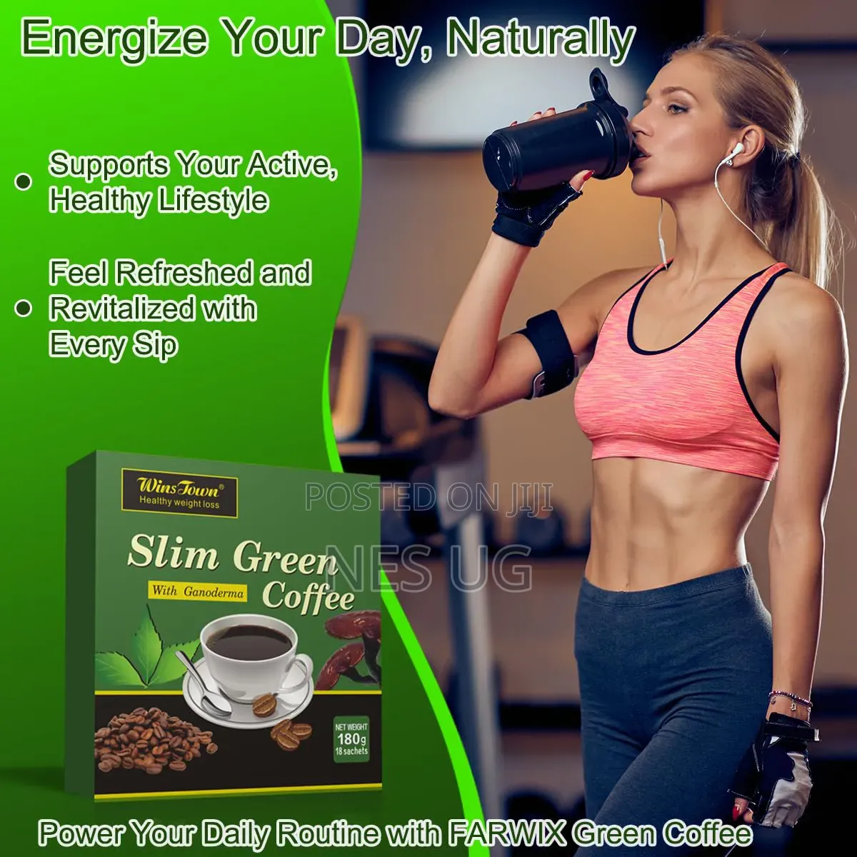 Slim Green Coffee Tea All Body Weight Loss Slimming Tea -18 Sackets