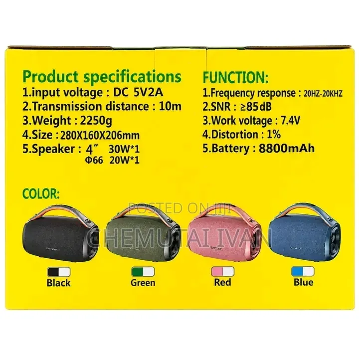 50w Watts Boom Best Speaker With a Handle