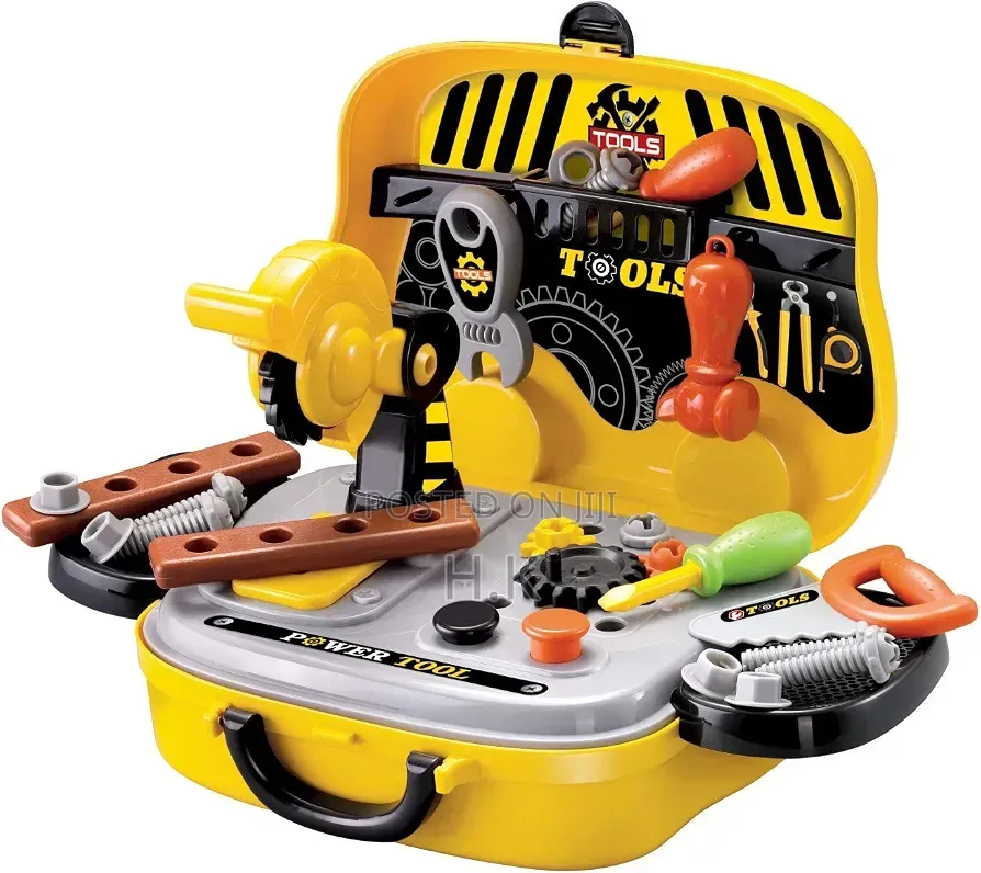 Bus-Shaped Children's Toy Tool Set and Carrying Case