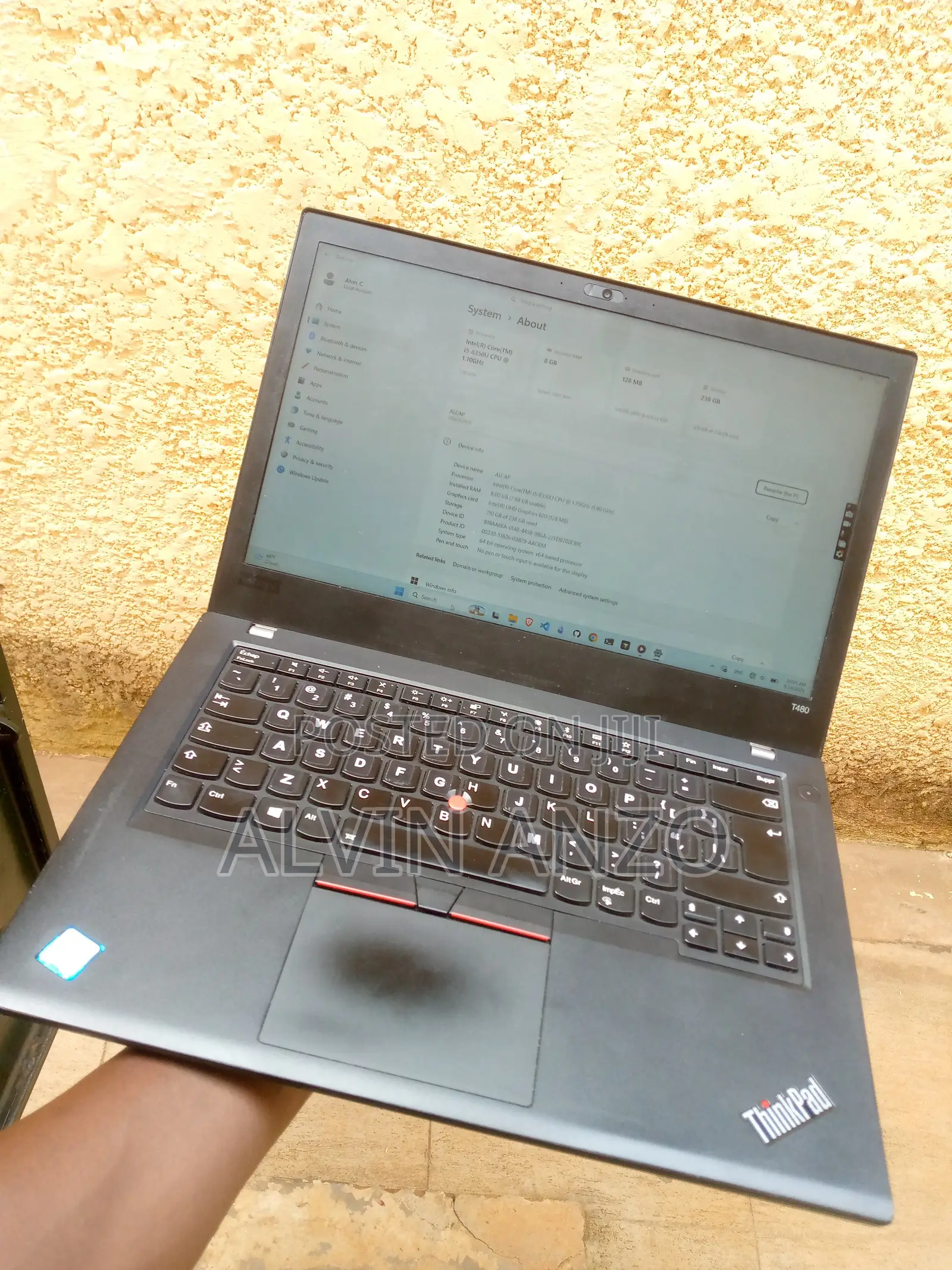 Laptop Lenovo ThinkPad T480 8GB Intel Core i5 SSD 256GB