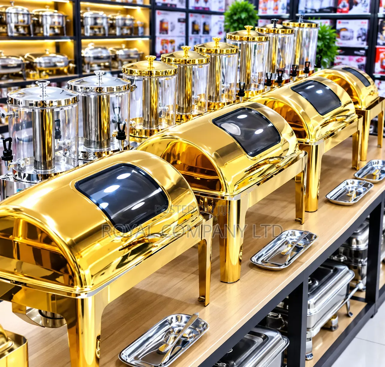 Chafing Dish Gold Stainless Steel