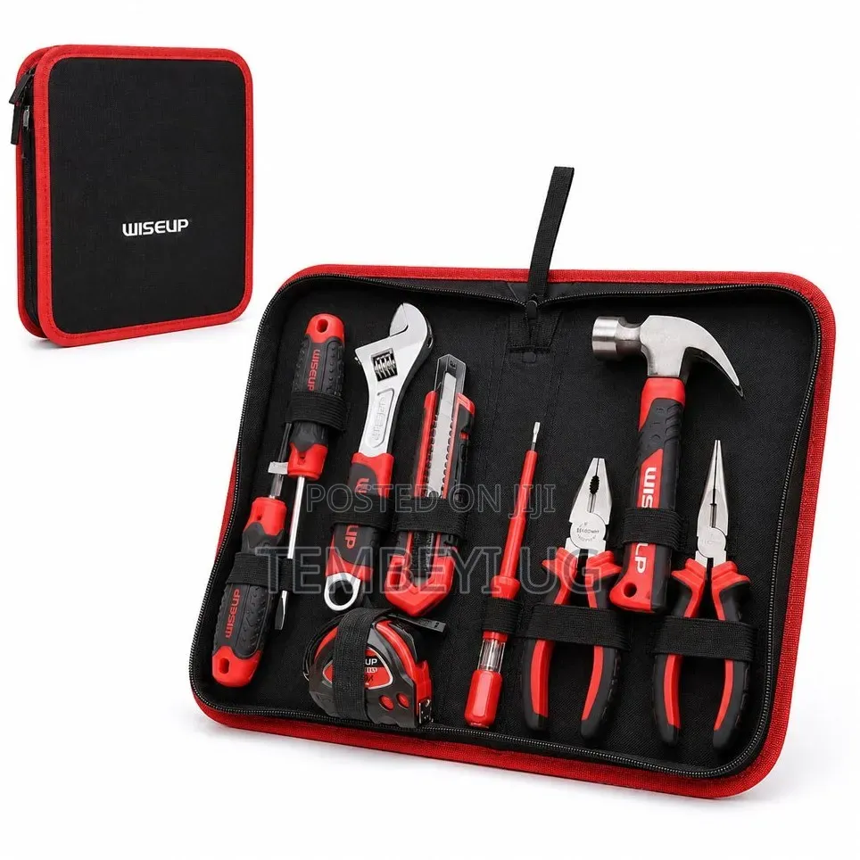 Wiseup 10 Piece Portable Hand Tool Set, Tool Bag