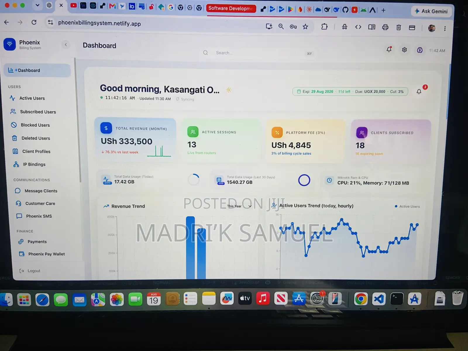 Phoenix Wifi Billing System