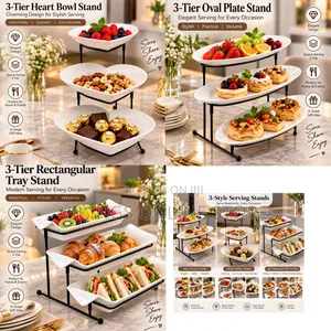 Set of 3pc Stair Platters