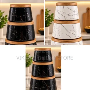 3pc Pyramid Stackable Storage Jars