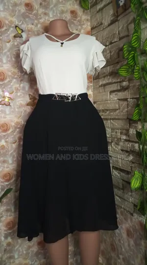 Women Office Black and White Dress Available
