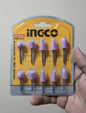 INGCO AKB1012 10-Piece Mounted Stone Accessory Set