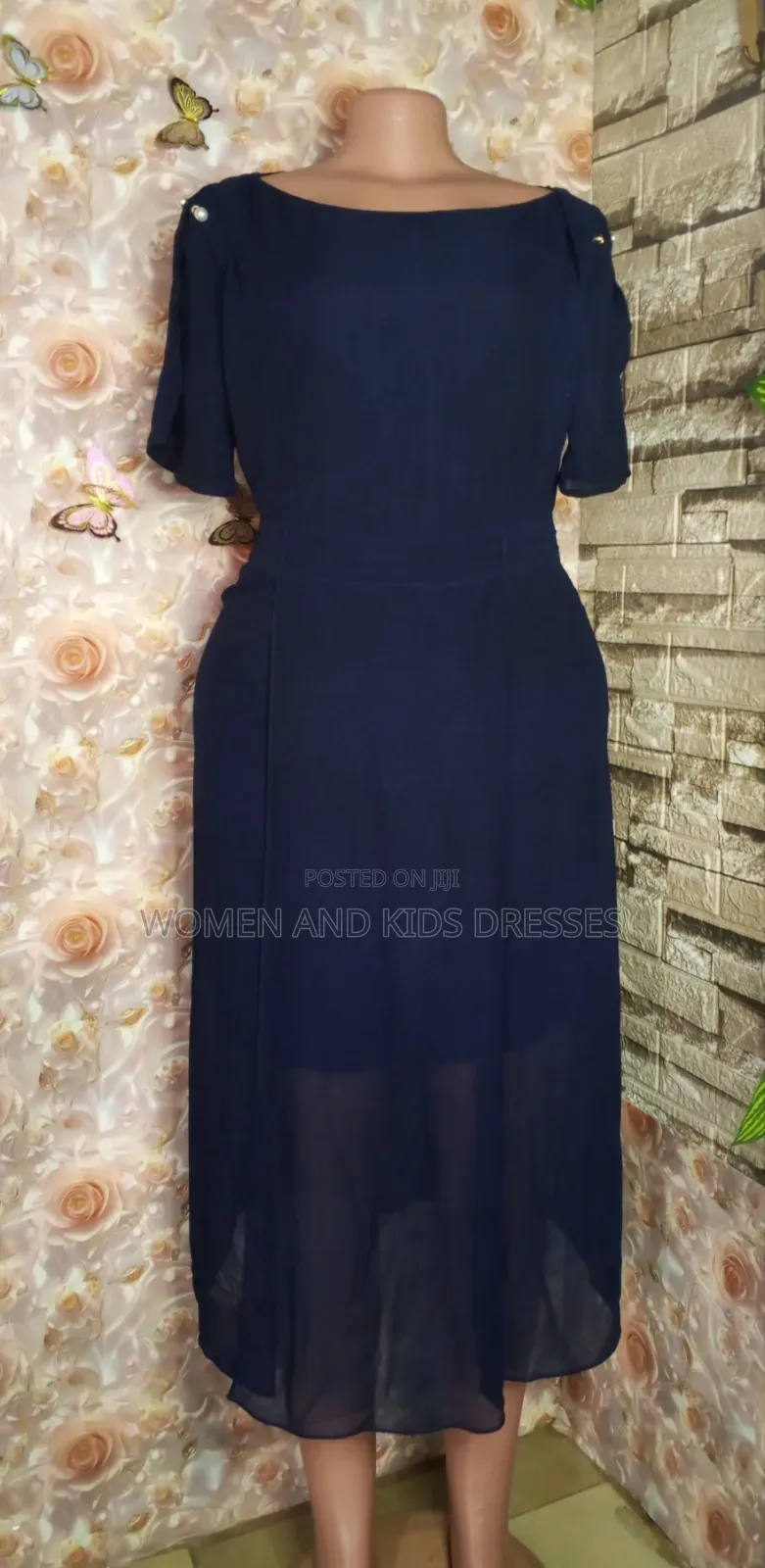 Women Navy Blue Office Dress