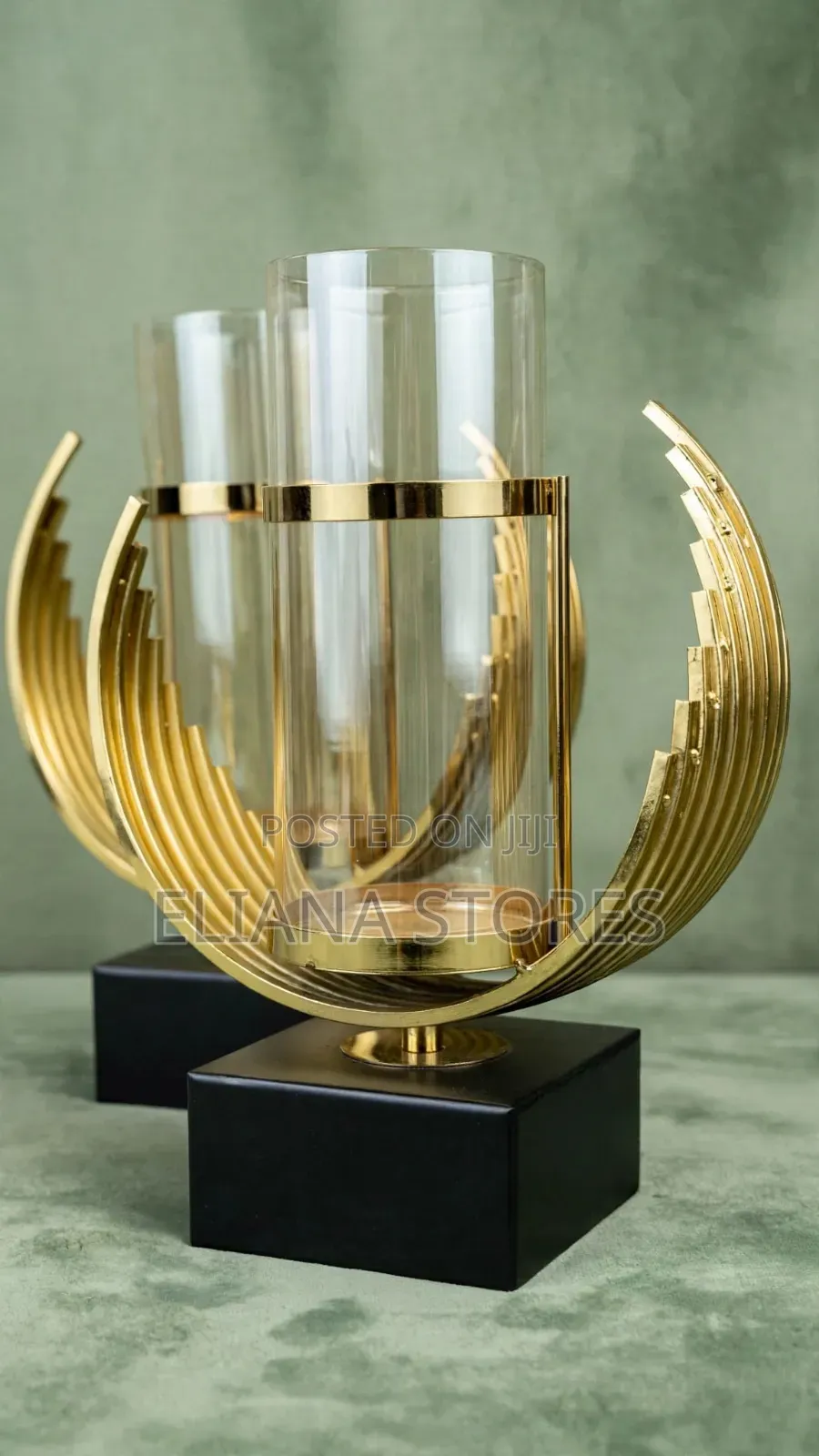 Art Deco-Style With Candle Holder and Vase