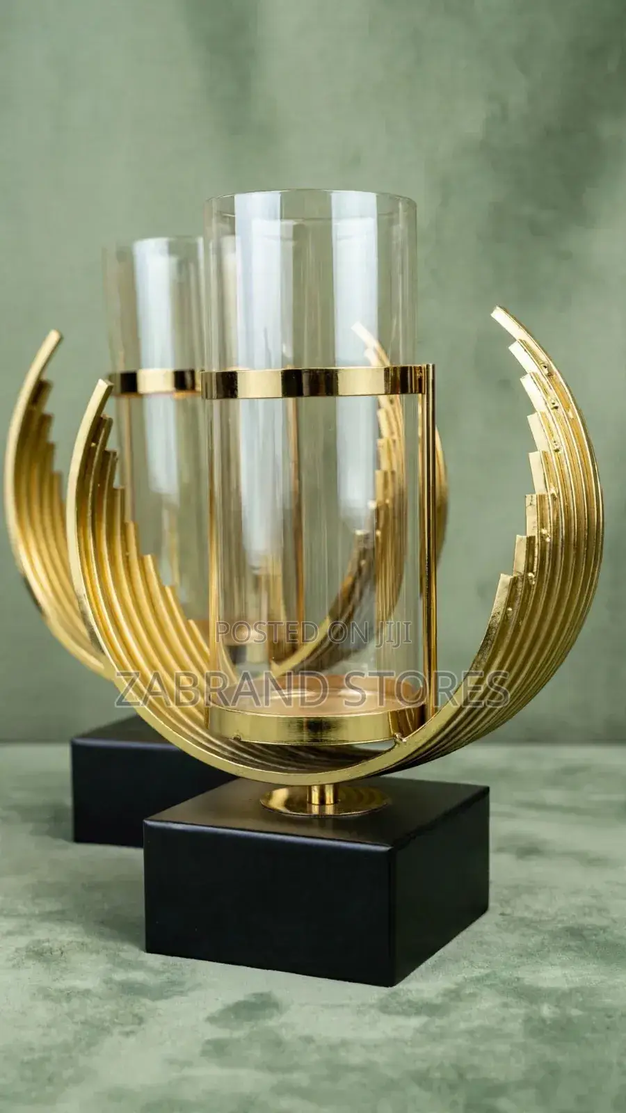 Art Deco-Style With Candle Holder and Vase