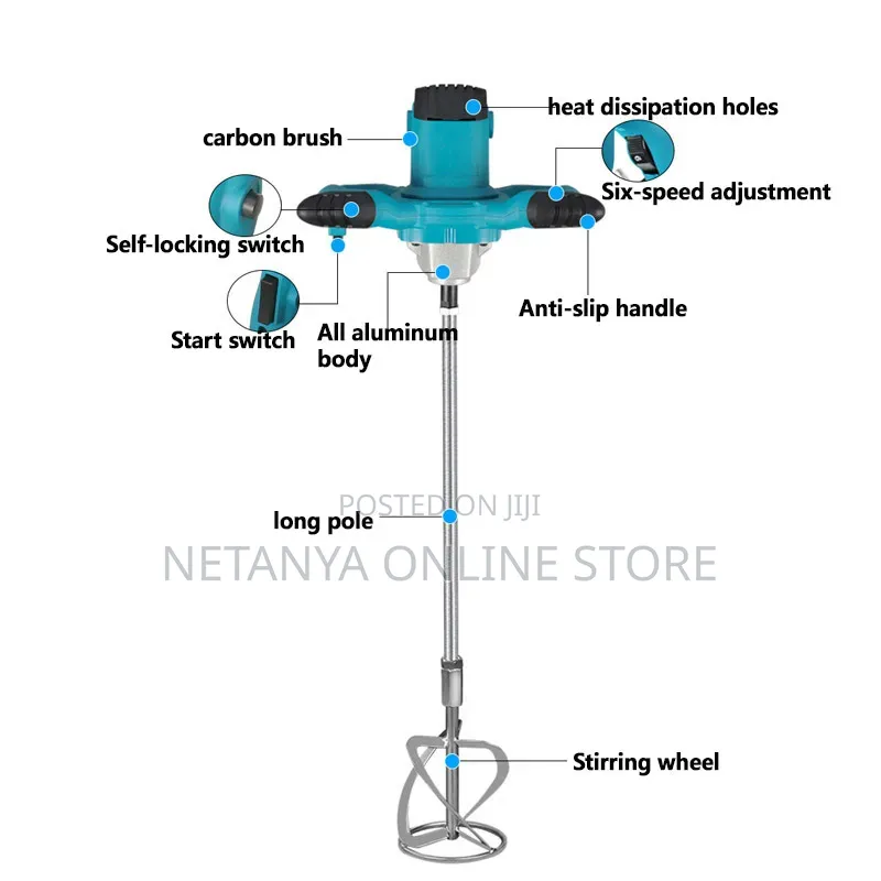 Rechargeable Portable Concrete Hand Mixer