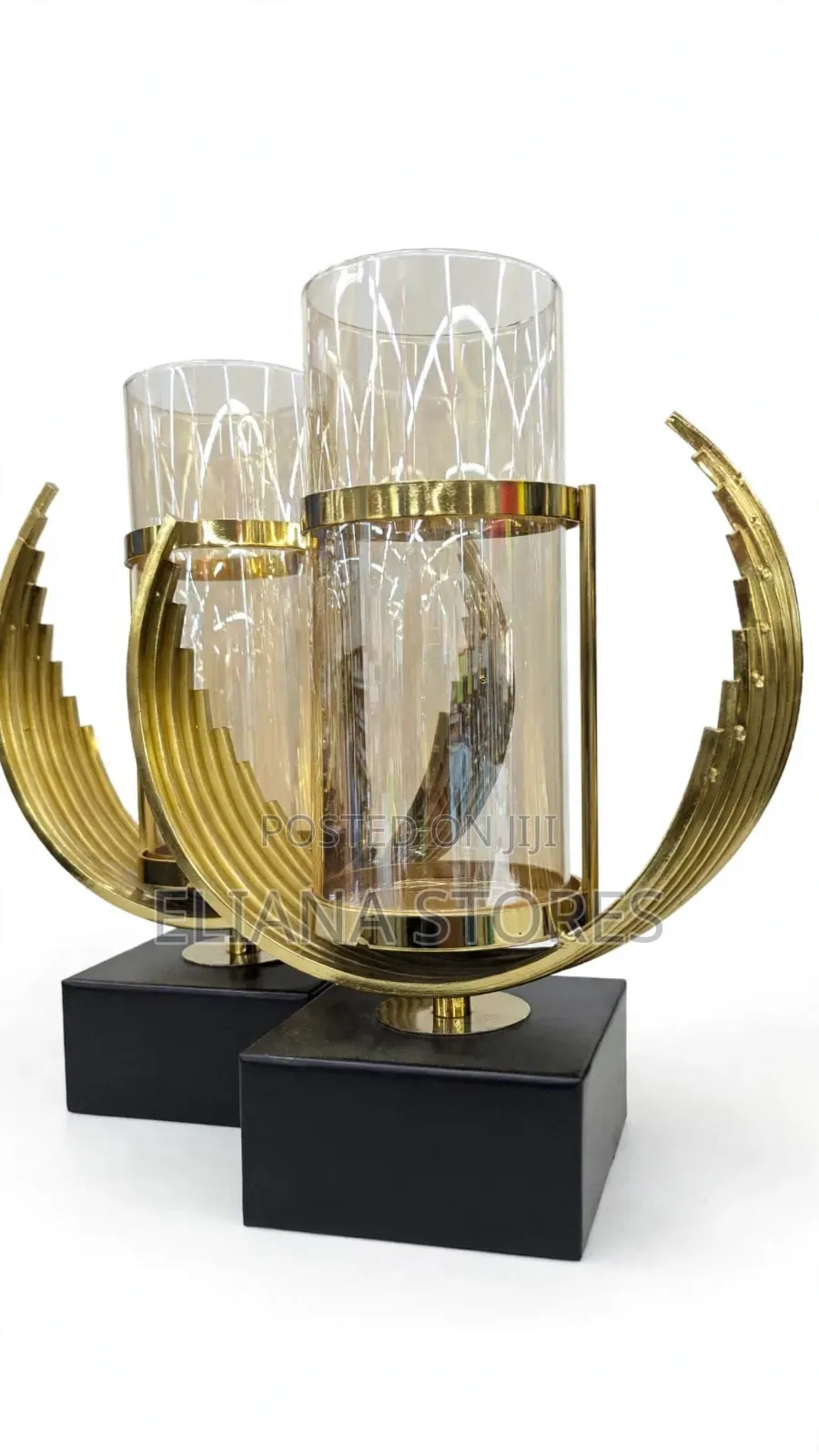 Art Deco-Style With Candle Holder and Vase