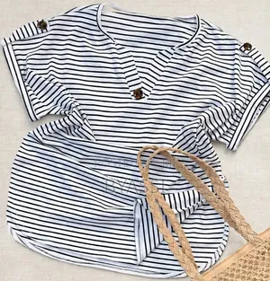 Zara Cotton Striped Tops