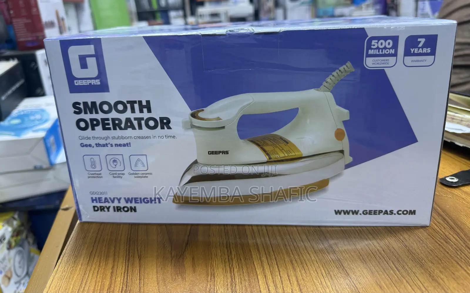 Geepas 1200W Heavy Weight Automatic Dry Iron (Model GDI23011)
