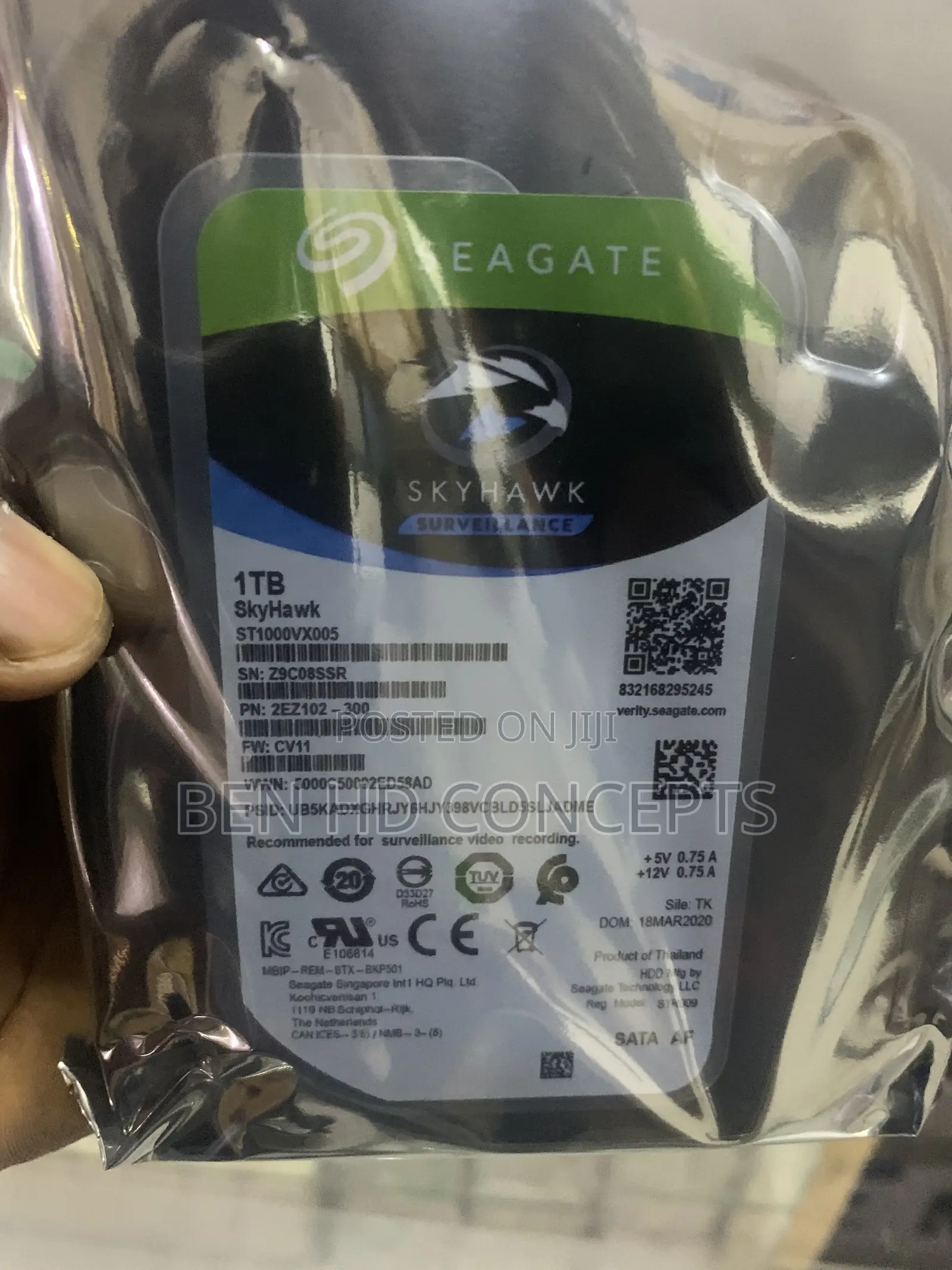 1TB Surveillance Harddrive