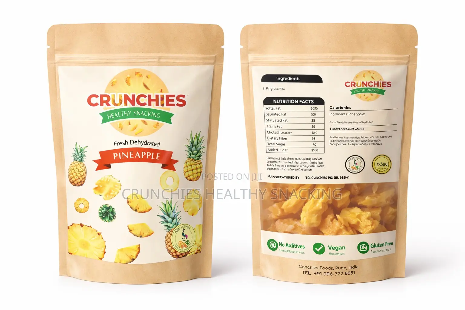 Crunchies Dehydrated Pineapple 250g