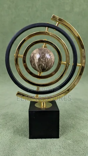 Modern Abstract Armillary Global Sculpture