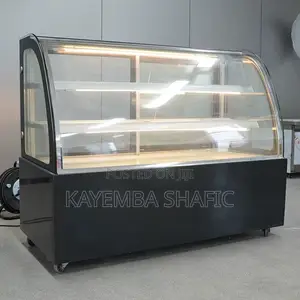 Commercial Curved Glass Refrigerated Cake Bakery Display Chiller
