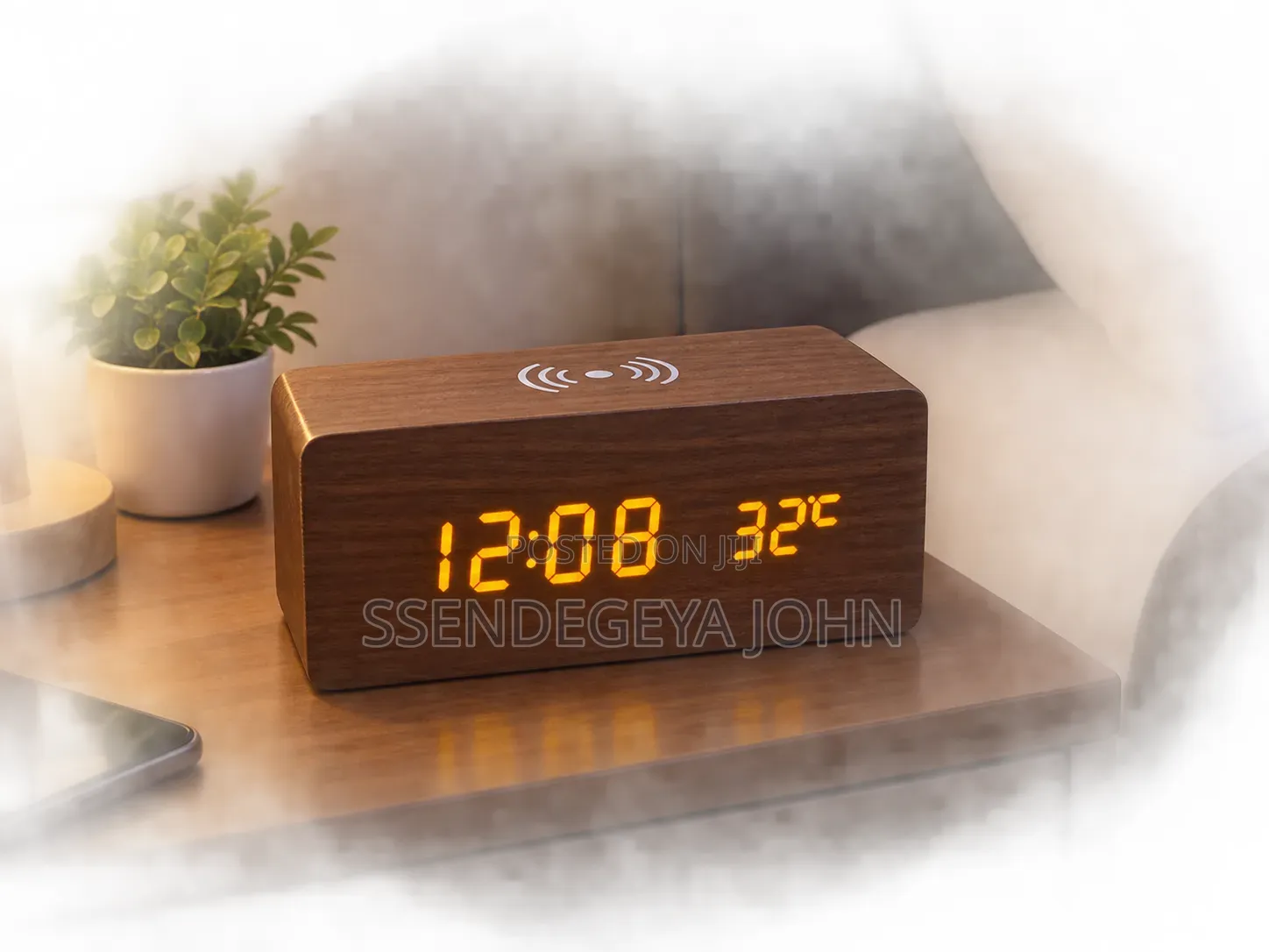 Digital Wooden Alarm Clock