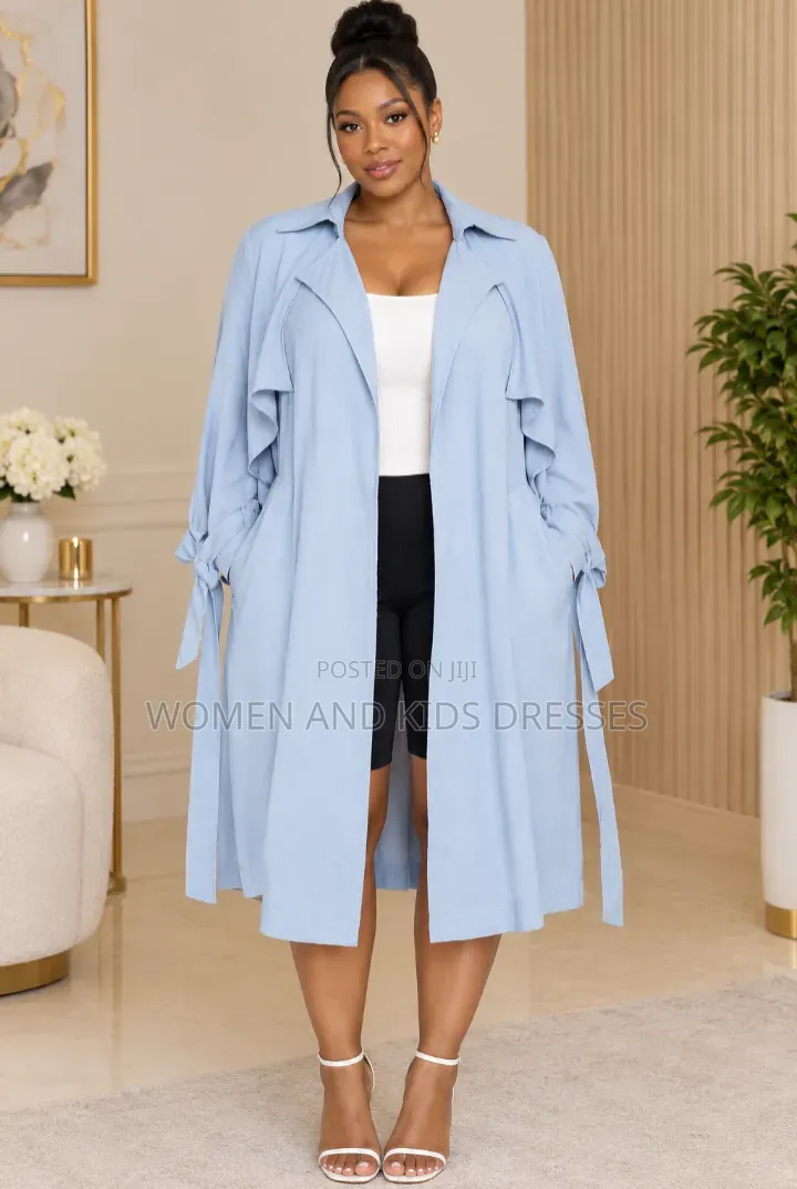 Women Throw on Dress Available in Blue Colour