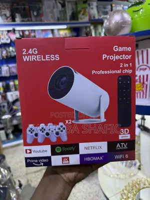 2-in-1 Smart Game Projector - Android TV 2 Controllers