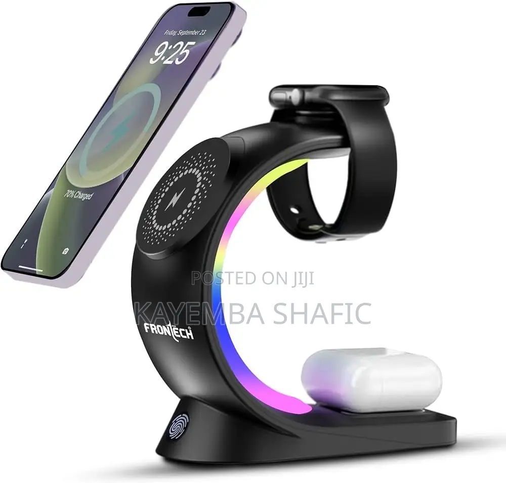 Recrsi 3-in-1 RGB Magnetic Wireless Fast Charging Station WLS-