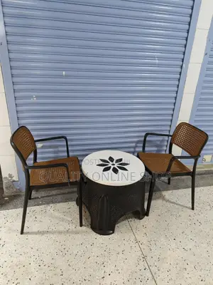 Coffee Plastic Table and Chairs Set
