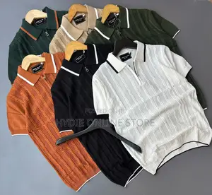 Kitted Striped Zip T-Shirts