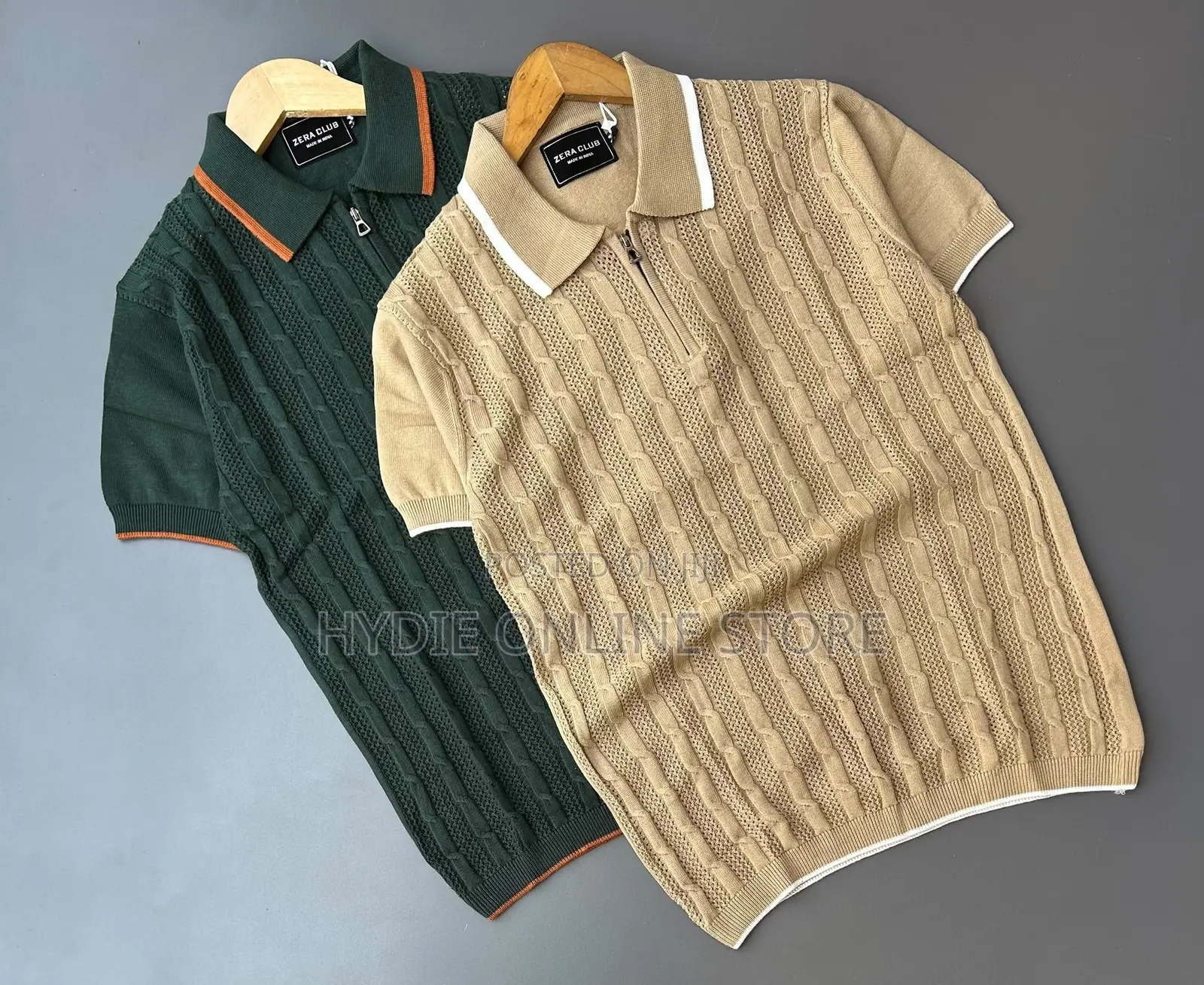 Kitted Striped Zip T-Shirts