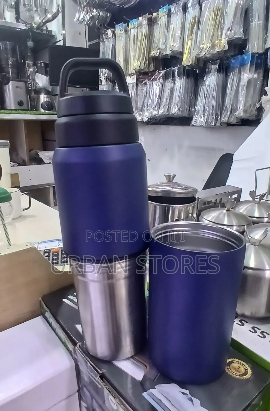 2-in-1 Stainless Steel Water Bottle Travel Cup