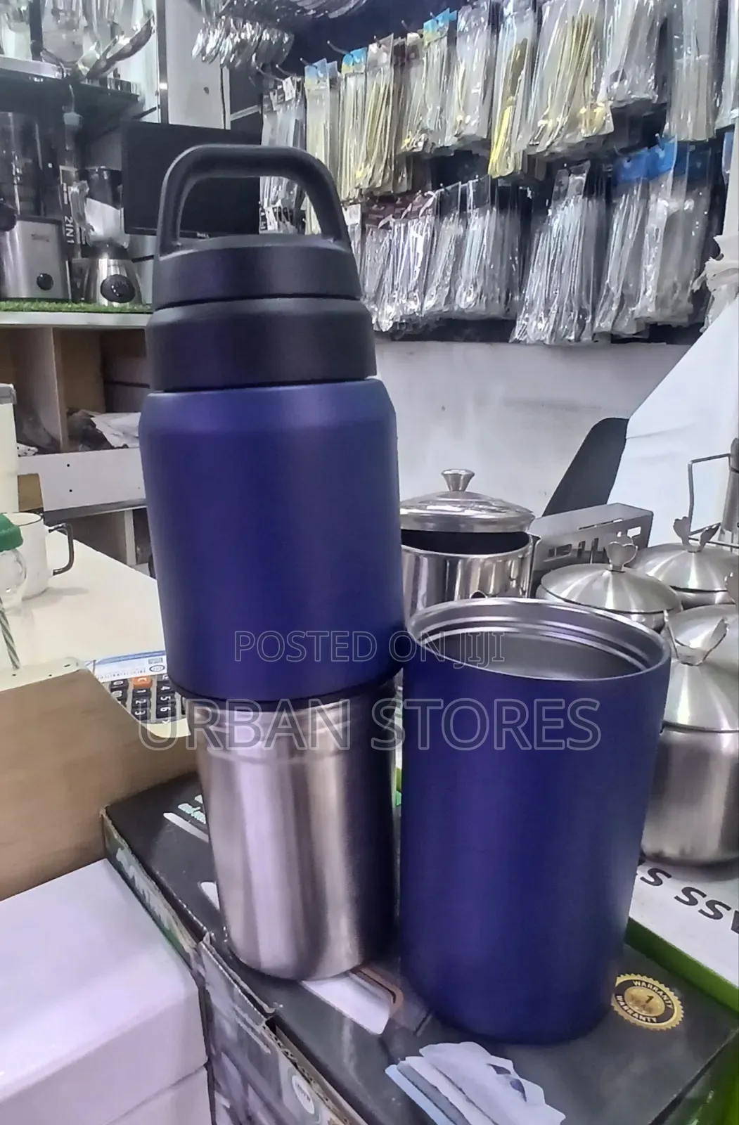 2-in-1 Stainless Steel Water Bottle Travel Cup