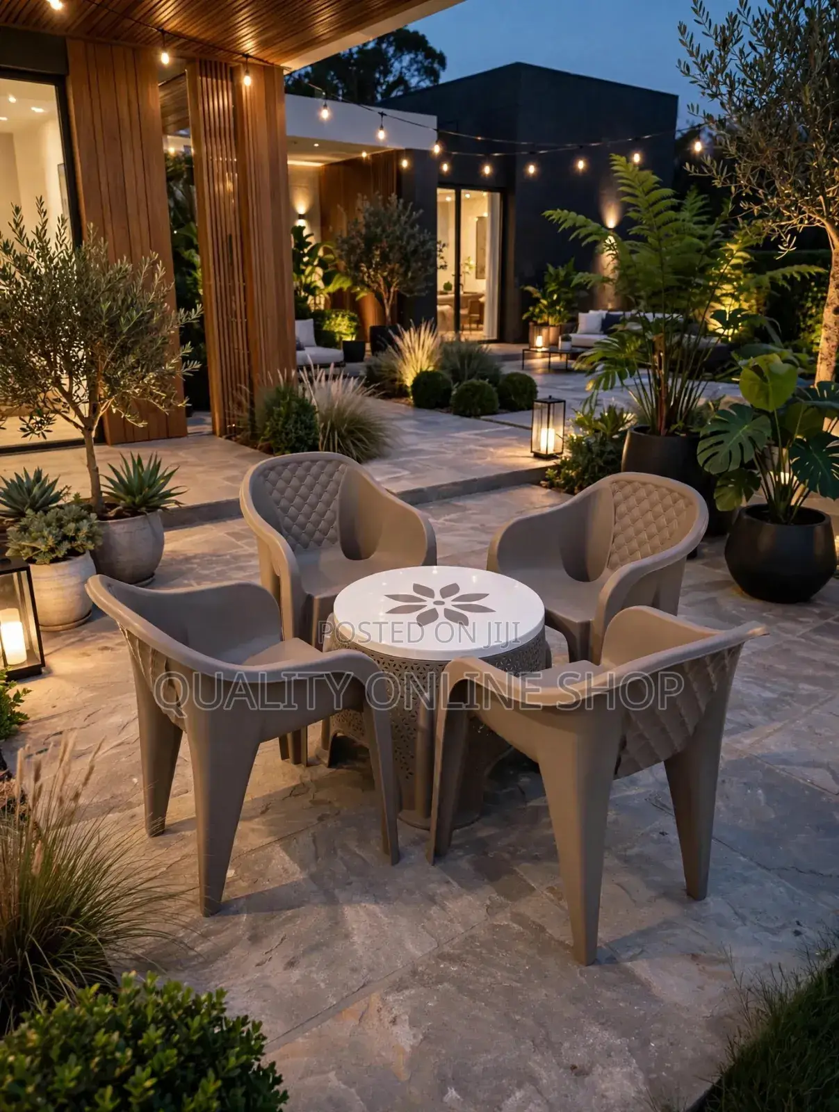4 Seater Dining Plastic Table and Chairs Plastic Table and Chairs