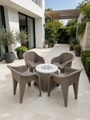 4 Seater Dining Plastic Table and Chairs Plastic Table and Chairs
