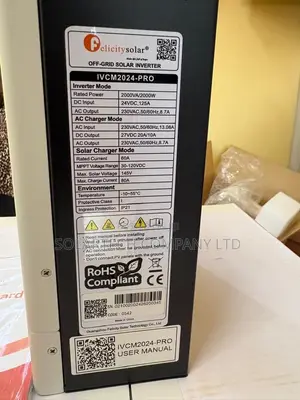 Felicitysolar 2kVA/2kW 24V Solar Inverter – 145V PV