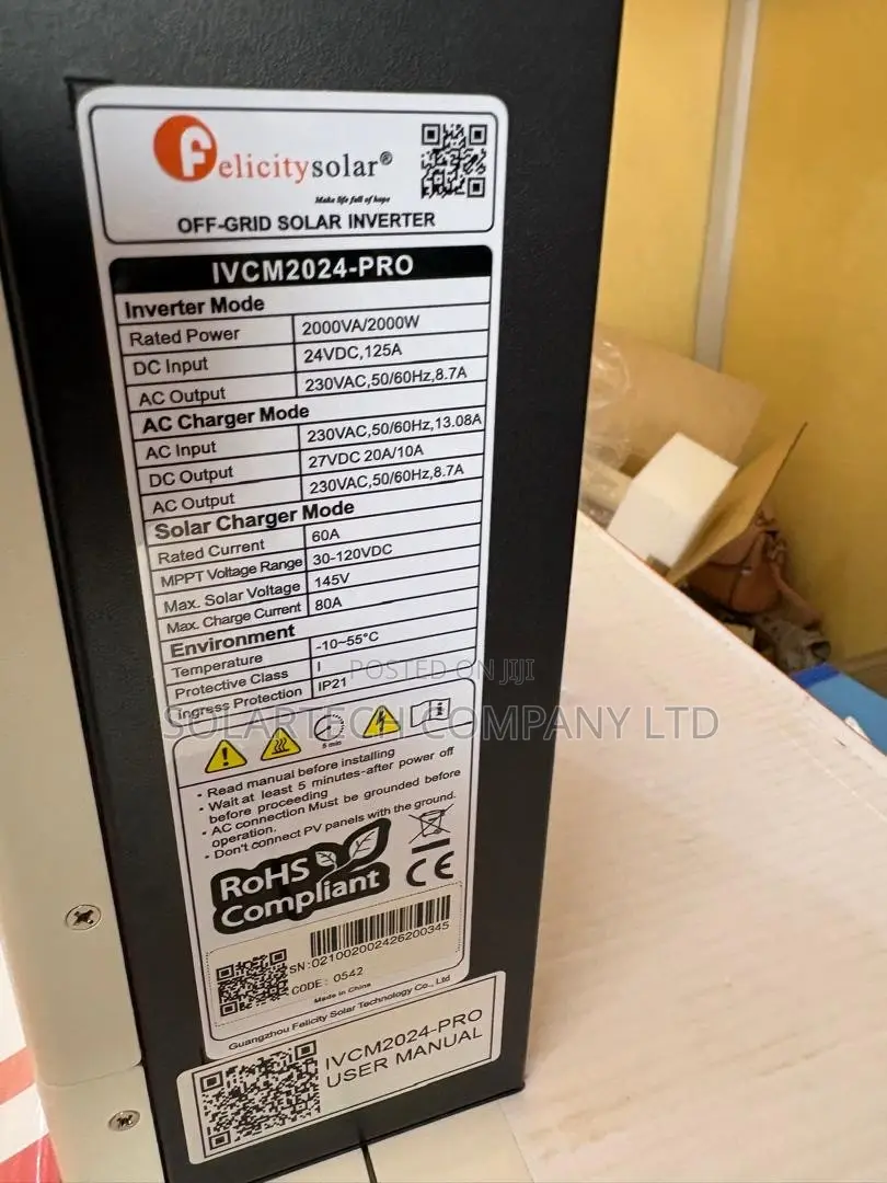 2000W Felicitysolar Solar Inverter 24V With 2500w Peak Power