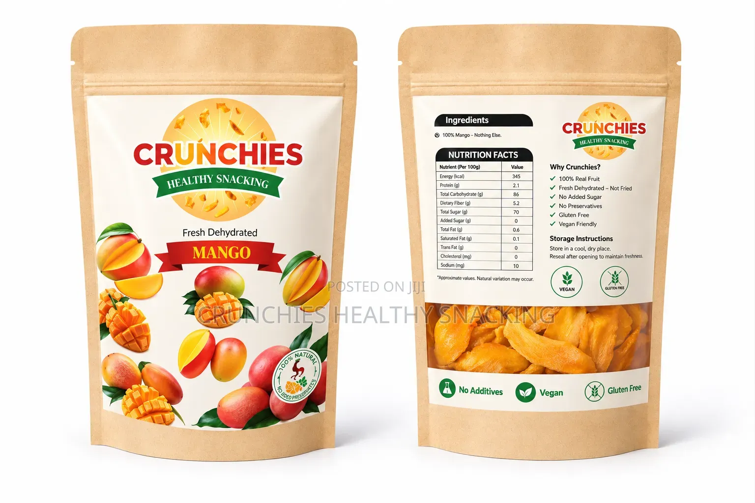 Crunchies Dehydrated Mango 250g