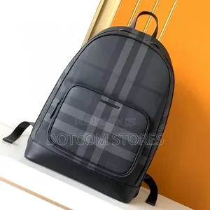 Charcoal Grey Checkered Backpack