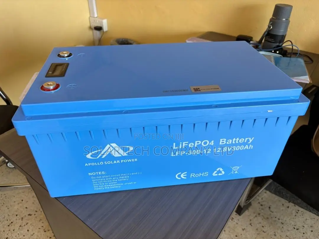 Apollo LFP 3.84kWh Solar Battery – 12.8V 300Ah CE and RoHS Compliant.