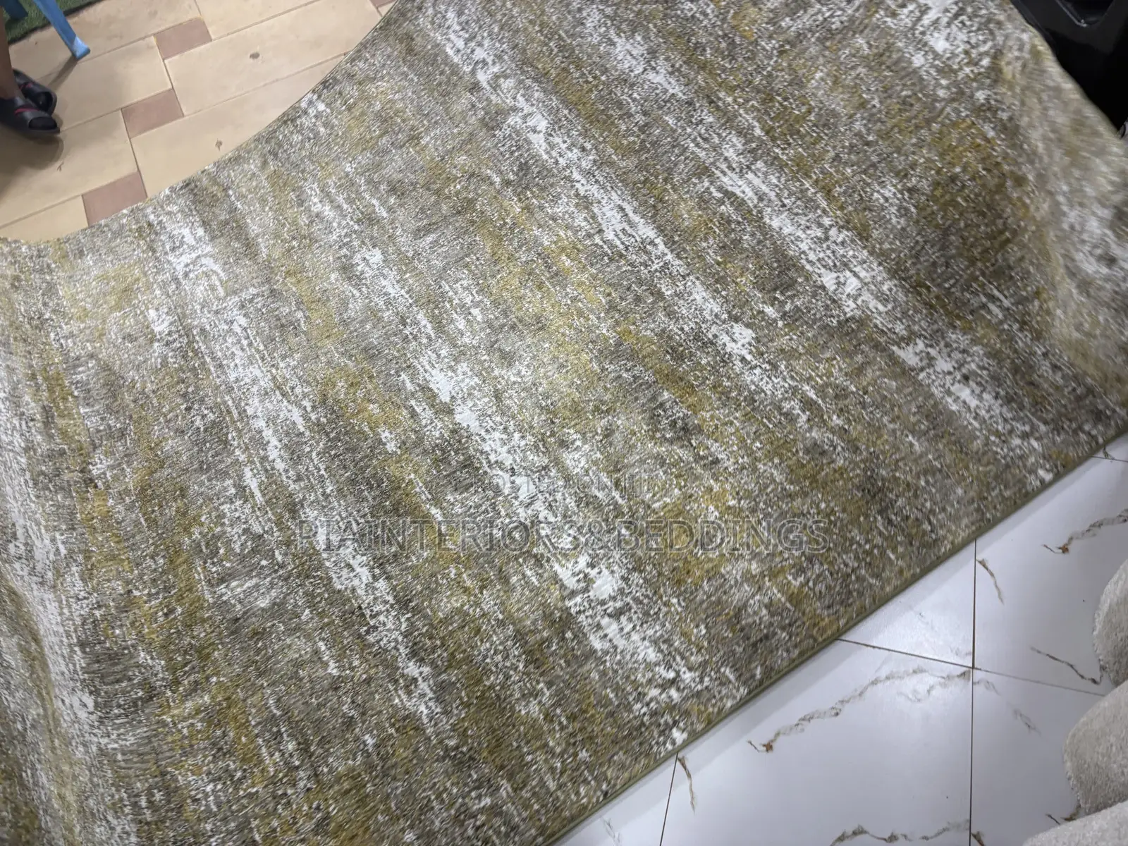 Serge Green and Gold Rug