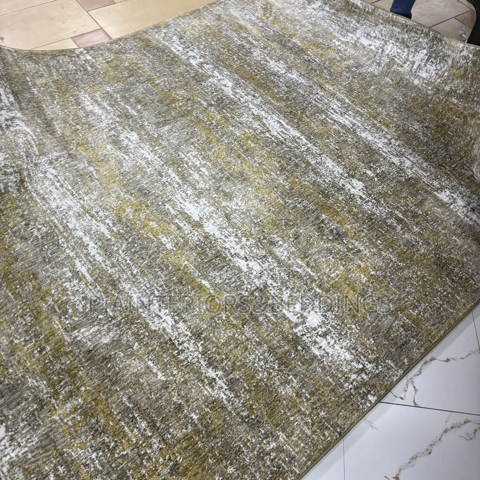 Serge Green and Gold Rug