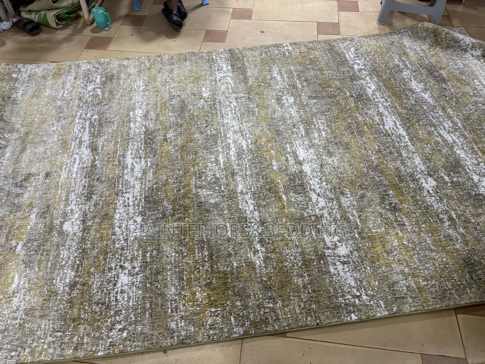 Serge Green and Gold Rug