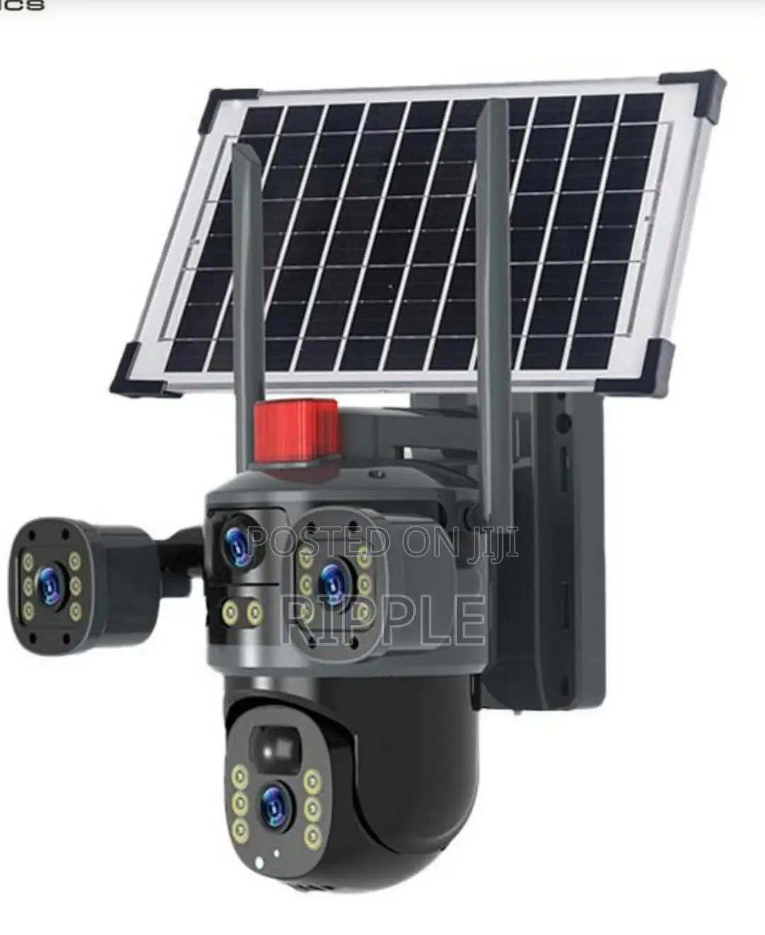 600W Solar Security Camera Light WiFi | 4MP+4MP Dual Camera