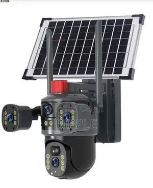 600W Solar Security Camera Light WiFi | 4MP+4MP Dual Camera
