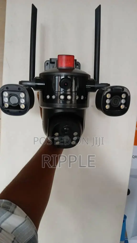 600W Solar Security Camera Light WiFi | 4MP+4MP Dual Camera