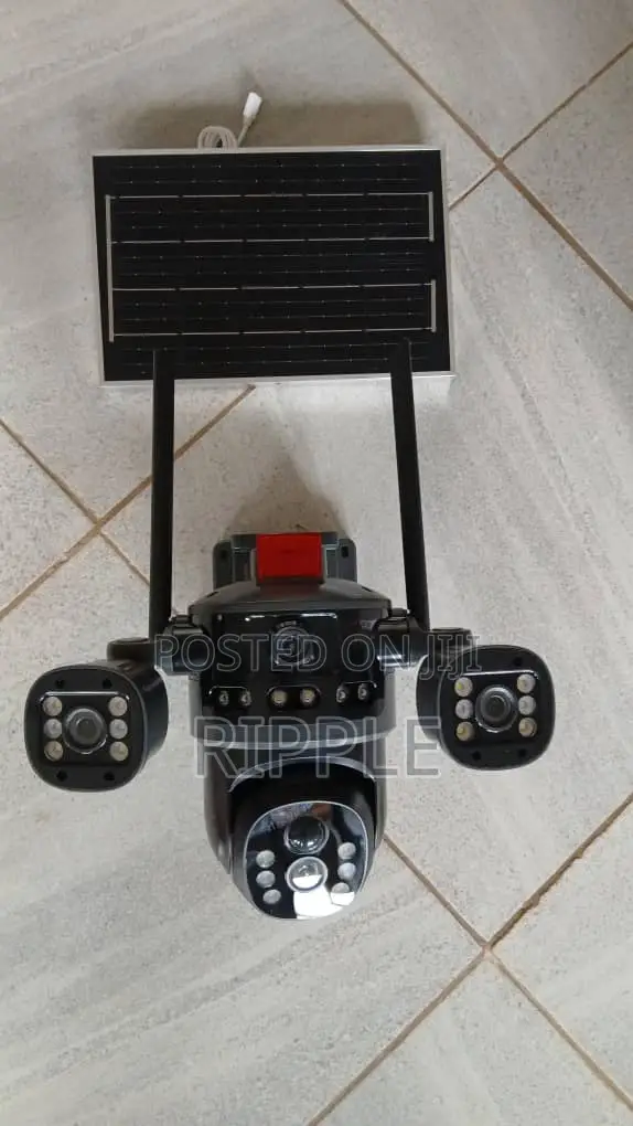 600W Solar Security Camera Light WiFi | 4MP+4MP Dual Camera