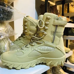 AS33 Tactical Outdoor Combat Boots - Desert Khaki | Hiking Footwear