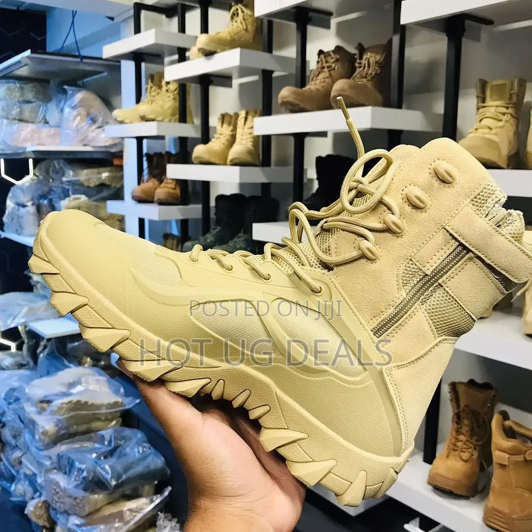 AS33 Tactical Outdoor Combat Boots - Desert Khaki | Hiking Footwear